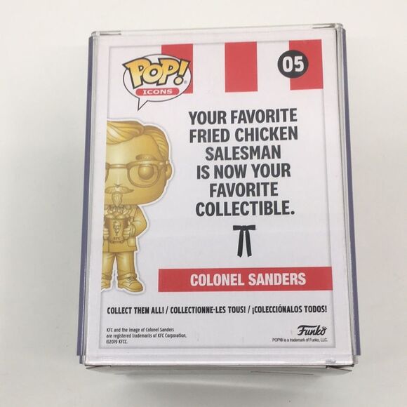 Funko Pop! Colonel Sanders #05 KFC Vinyl Figure Gold Limited Edition Pop Icons - Picture 6 of 16